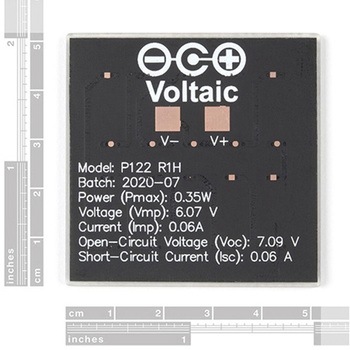 Mini Solar Panel - 0.3 Watt， 6 Volt ETFE SPARKFUN
