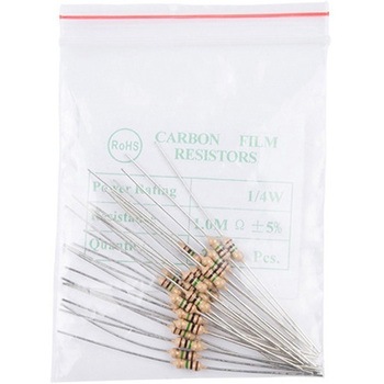 Resistor 1M Ohm 1/4 Watt PTH - 20 pack Thick Leads SPARKFUN