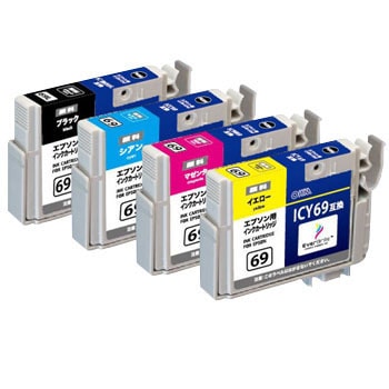 CINK-EG69-4P 互換インクカートリッジ エプソン IC69 オーム電機 68568665