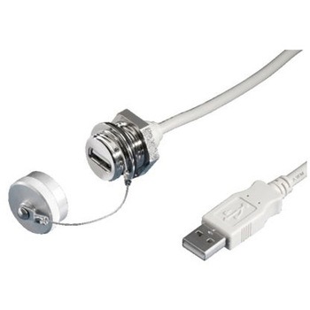 USBコネクタ メス to オス ウォールマウント リタール