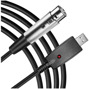 USBマイクロフォンケーブル USB-XLRメス 3M アズワン