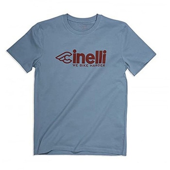 サイクリング用品 Tシャツ WE BIKE HARDER BLU/L CINELLI