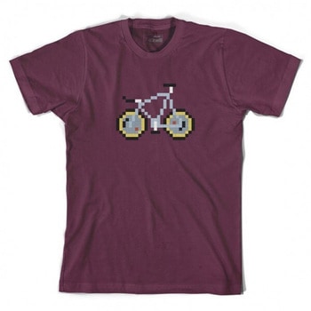 サイクリング用品 Tシャツ PIXEL BIKE LASER BORDEAUX CINELLI