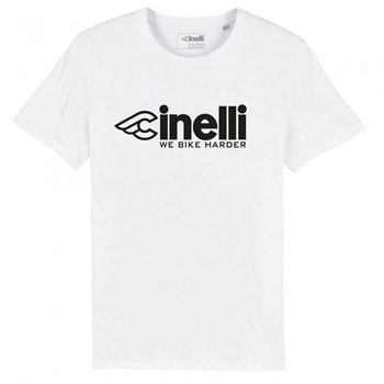 サイクリング用品 Tシャツ WE BIKE HARDER ホワイト CINELLI