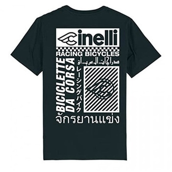 サイクリング用品 Tシャツ RACING BICYCLES ブラック XL CINELLI