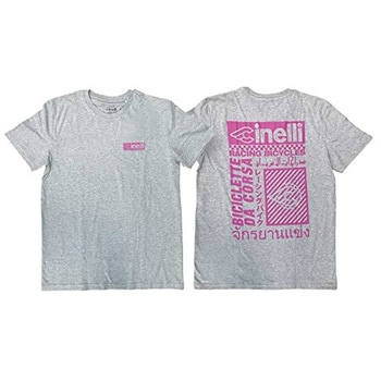 サイクリング用品 Tシャツ RACING BICYCLES HEATHER GRY CINELLI
