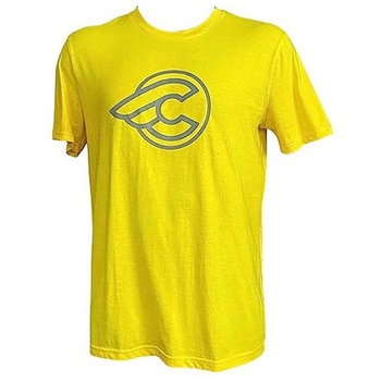 サイクリング用品 Tシャツ WINGED REFLECTIVE GOLD YEL CINELLI