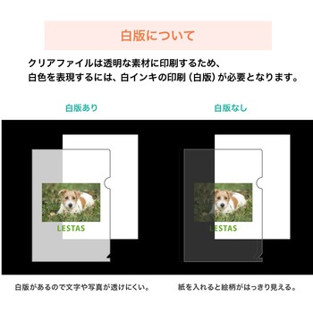 【オーダー】名刺ポケット付きA4フルカラークリアファイル レスタス