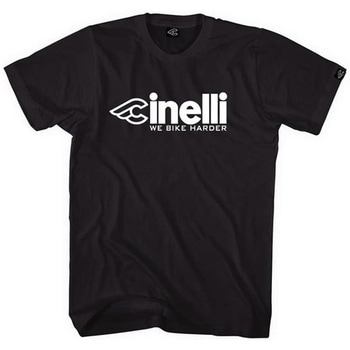 サイクリング用品 Tシャツ WE BIKE HARDER BLK CINELLI