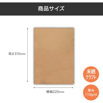 【オーダー】紙製ファイル(未晒クラフト) レスタス