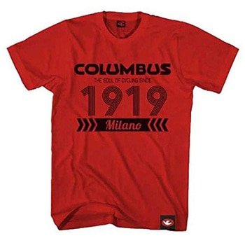 サイクリング用品 Tシャツ COLUMBUS 1919 レッド CINELLI