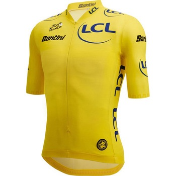 TOUR DE FRANCE サイクリング オフィシャルジャージ ツール・ド・フランス OFFICIAL YELLOW JERSEY GIALLO SLEEK SANTINI 68648539