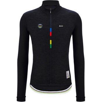 RE216075SMONDO �T�C�N�����O �����O�X���[�u�W���[�W UCI WORLD CHAMPION - LONG-SLEEVE JERSEY MONDO NERO SANTINI L 1�� 68649361