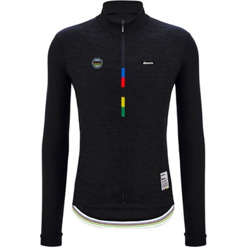 RE216075SMONDO �T�C�N�����O �����O�X���[�u�W���[�W UCI WORLD CHAMPION - LONG-SLEEVE JERSEY MONDO NERO SANTINI 3XL 1�� 68649388