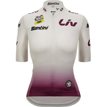TOUR DE FRANCE サイクリング女性用ジャージ ツール・ド・フランス WOMEN'S WHITE JERSEY BIANCO CLASSIC SANTINI 68650420
