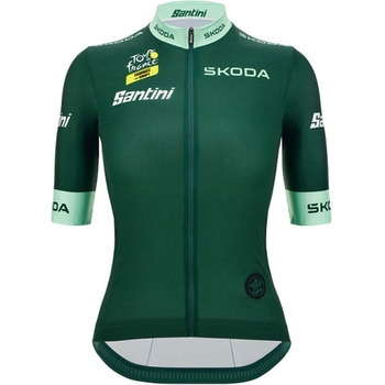 サイクリング女性用ジャージ ツール・ド・フランス WOMEN'S GREEN JERSEY BIANCO CLASSIC SANTINI