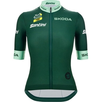 サイクリング女性用ジャージ ツール・ド・フランス WOMEN'S GREEN JERSEY BIANCO CLASSIC SANTINI