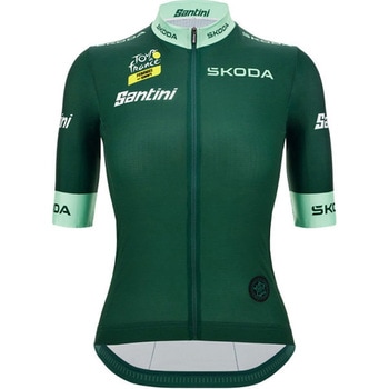 サイクリング女性用ジャージ ツール・ド・フランス WOMEN'S GREEN JERSEY BIANCO CLASSIC SANTINI