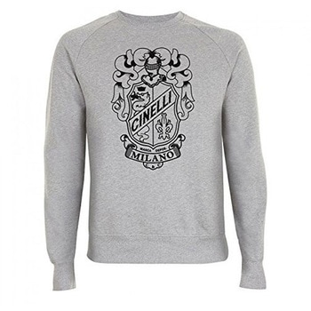 サイクリング用品 クルーネック CREWNECK CREST グレー CINELLI