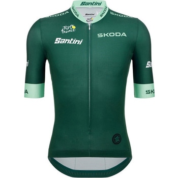 TOUR DE FRANCE サイクリングオフィシャルジャージ ツール・ド・フランス OFFICIAL GREEN JERSEY VERDE SLEEK SANTINI 68652730
