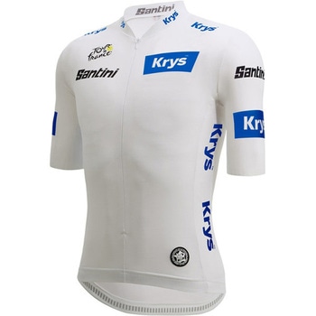 サイクリング オフィシャルジャージ ツール・ド・フランス OFFICIAL WHITE JERSEY BIANCO SLEEK SANTINI
