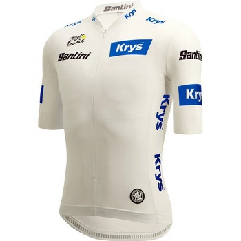 サイクリング オフィシャルジャージ ツール・ド・フランス OFFICIAL WHITE JERSEY BIANCO SLEEK SANTINI