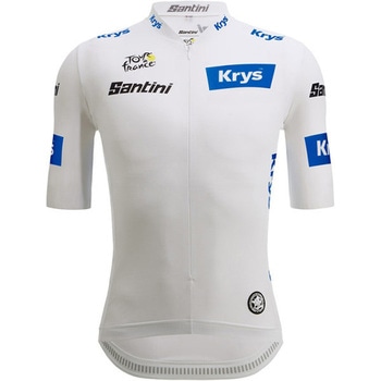 サイクリング オフィシャルジャージ ツール・ド・フランス OFFICIAL WHITE JERSEY BIANCO SLEEK SANTINI