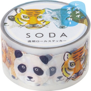 ソーダ 透明ステッカー キングジム