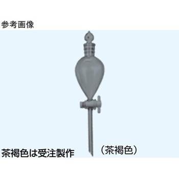 分液ロート(PTFE コック)茶 1001シリーズ 日本理化学器械(NRK)