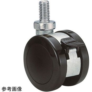 双輪キャスター Φ60 自在ストッパー付 ネジ式 A60Nシリーズ 東海キャスター