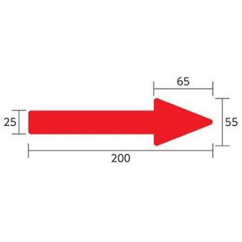 配管方向指示ステッカー(10枚)55x200mm EA983Mシリーズ エスコ