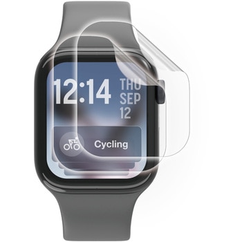 アップルウォッチ 衝撃吸収 フィルム 2枚入 Series 11/10 [46mm]対応 全面保護 高透明 指紋防止 エレコム
