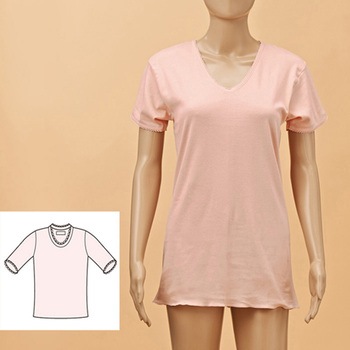 婦人3分袖スリーマー 神戸生絲