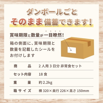 人数別 3日分 非常食セット JHJ EVERSAFE