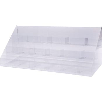 3段ひな段アクリル T仕切15ヶ付き 鈴木プラスチックス 幅900mm