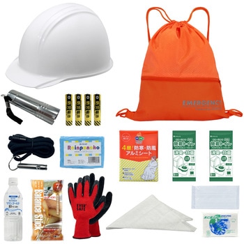 10002923OR 15点防災セット ヘルメット付き 15hmt EVERSAFE 68715757