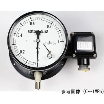 マイクロスイッチ接点付圧力計 150Φ SUS H：上限1接点 1MPa 検査証明書付 長野計器 JM21-143 (65-4328-23-20)