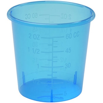 Medicine Cup，60ml，ブルー 富士システムズ
