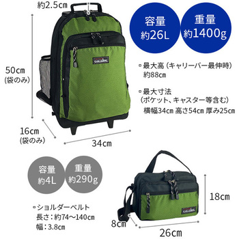 親子リュックキャリー-グリーン GULLWING