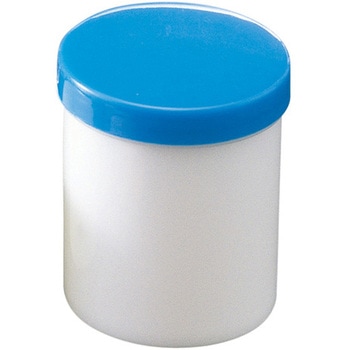 馬野 プラ壷，100ml，キャップ:青 馬野化学容器