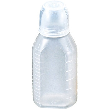 馬野 C型投薬瓶(コップ付)，C-100，100ml 馬野化学容器