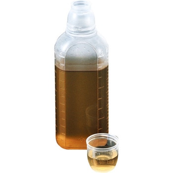 馬野 C型投薬瓶(コップ付)，C-200，200ml 馬野化学容器