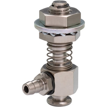 真空パッドホルダ単体 スプリング式カバー無し軽量ホルダ 真空取出し口横 PISCO(ピスコ)