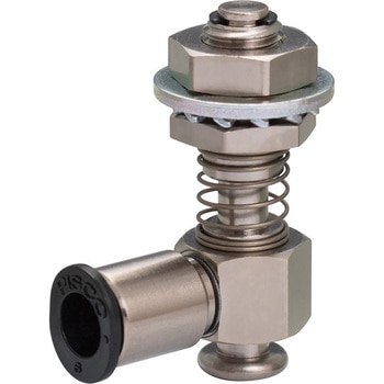 真空パッドホルダ単体 スプリング式カバー無し軽量ホルダ 真空取出し口横 PISCO(ピスコ)