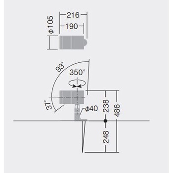 スポットライト フランジレススパイク 非調光タイプ DAIKO(大光電機)