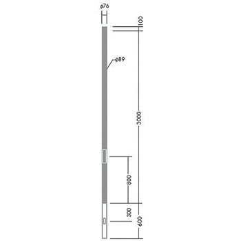 埋込固定用ポール H=3000mm DAIKO(大光電機)