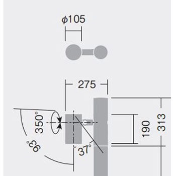ポールスポットライト 灯具本体 1灯用 非調光タイプ DAIKO(大光電機)