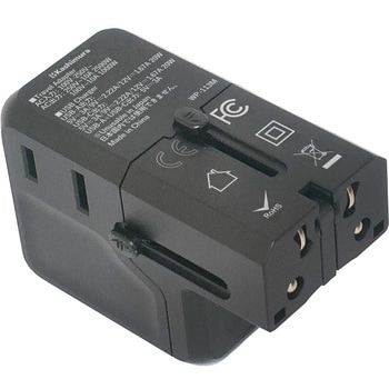 海外用マルチ変換プラグ USBA+C PD20W カシムラ