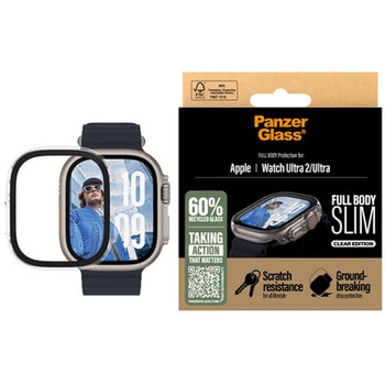 PanzerGlass Screen Protector Snappie Full Body Slim Transparent Apple Watch Ultra | Ultra 2 49 mm PanzerGlass