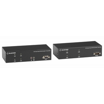 デュアルディスプレイ対応 KVMエクステンダーキット(DVI-D/USB) ブラックボックス